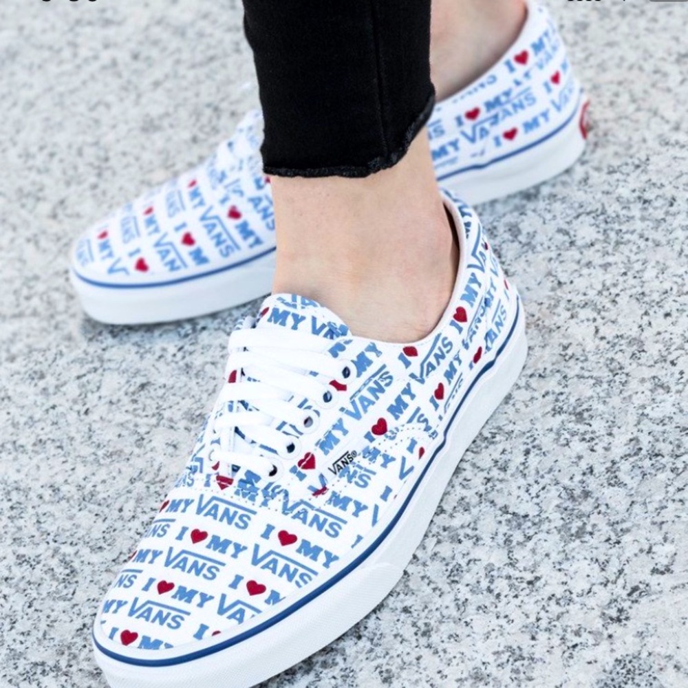 Van I Love My Van Canvas Trainers Unisex Sneakers Sizes 8-9.5